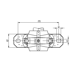 FAG直立式轴承座 SNV215-L + 21320-E1-K-TVPB + H320 + TSV620, 根据 DIN 736/DIN737 标准的主要尺寸，剖分，带锥孔和紧定套的调心滚子轴承，迷宫密封，脂和油润滑