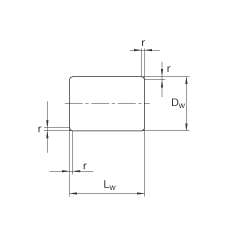 FAG圆柱滚子 ZRB11X15-QP, 根据 DIN 5402-1 标准，对数剖面图，类别