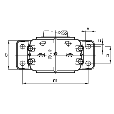 FAG直立式轴承座 SD3196-H-TS-AF-L + 231SM450-MA, 剖分的调心滚子轴承，迷宫密封，脂润滑