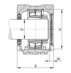 FAG直立式轴承座 SNV110-L + 21310-E1-K + H310X110 + FSV610X110, 根据 DIN 736/DIN737 标准的主要尺寸，剖分，带锥孔和紧定套的调心滚子轴承，毛毡密封，脂和油润滑