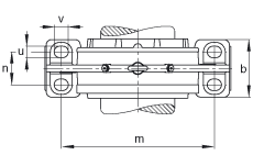 FAG直立式轴承座 BND3048-H-C-T-BF-S, 非剖分，用于带锥孔和紧定套的轴承，轴上带法兰，Taconite 密封，脂润滑