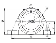 FAG直立式轴承座 BND2244-H-W-Y-AL-S, 非剖分，用于带锥孔和紧定套的轴承，迷宫密封，脂润滑