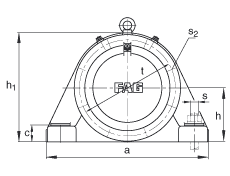 FAG直立式轴承座 BND3038-Z-T-AF-S, 非剖分，用于带圆柱孔的调心滚子轴承，Taconite 密封，脂润滑