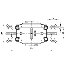 FAG直立式轴承座 SD536-N-FZ-BL-L + 222SM160-TVPA, 剖分的调心滚子轴承，毛毡密封，脂润滑